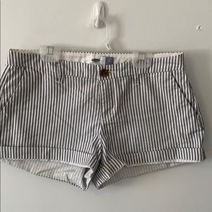 Grey Pin Striped Shorts